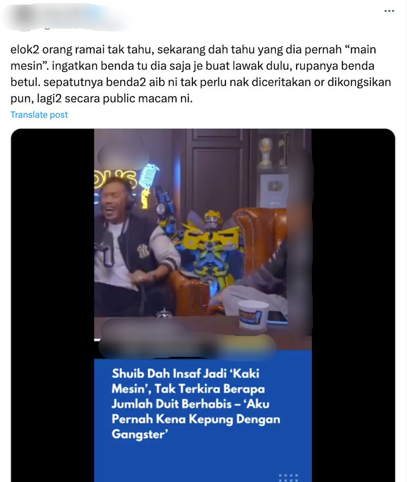 Netizen tegur Shuib